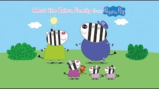 Meet The Zebra Family 🦓 | Peppa Pig  Clip