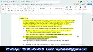 New Perspectives Access 365 | Module 10: SAM Project A | Tech Builders