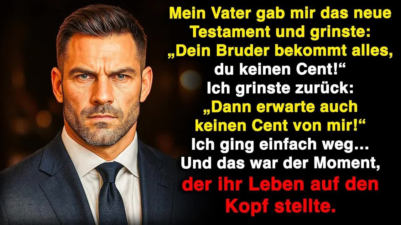 Mein Vater gab mir das neue Testament： „Dein Bruder erbt alles  Du bekommst keinen Cent “