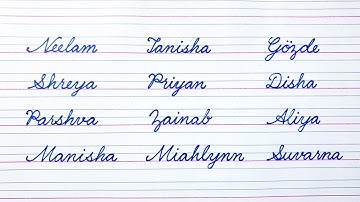 How to write English cursive writing | Name | Cursive handwriting practice | Calligraphy | EP 001