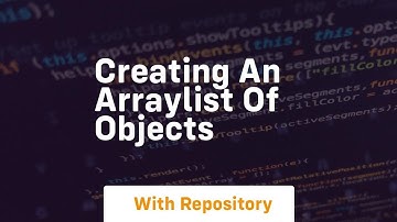 creating an arraylist of objects