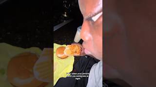 How it be when your parents catch you eating late at night😂