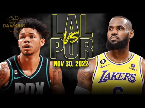 Los Angeles Lakers vs Portland Trail Blazers Full Game Highlights | Nov 30, 2022 | FreeDawkins