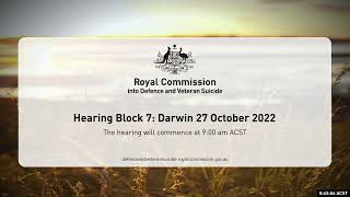Public Hearing Day 7 - Darwin, 27 October 2022