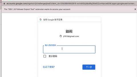 IG Follower Export Tool Login with Google