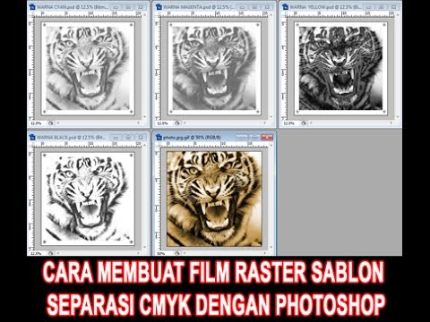  CARA  MEMBUAT  FILM  RASTER HALFTONE SCREEN SABLON  SEPARASI 