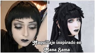 Maquillaje inspirado en Mana Sama/Makeup inspired in Mana Sama 🖤🖤#manasama #visualkei