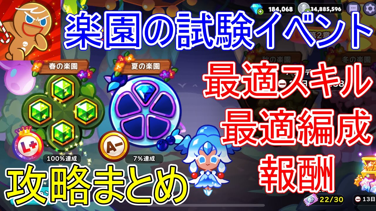 楽園の試験イベント徹底攻略！最適編成＆スキルツリー！豪華報酬の手に入れ方！全て解説します！【クッキーラン オーブンブレイク】