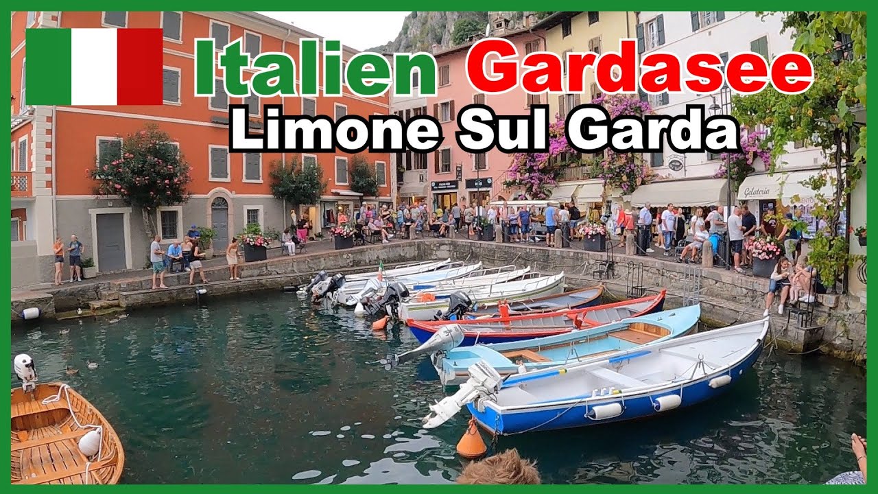 Limone Sul Garda - Lake Garda - Italy 4K drone footage