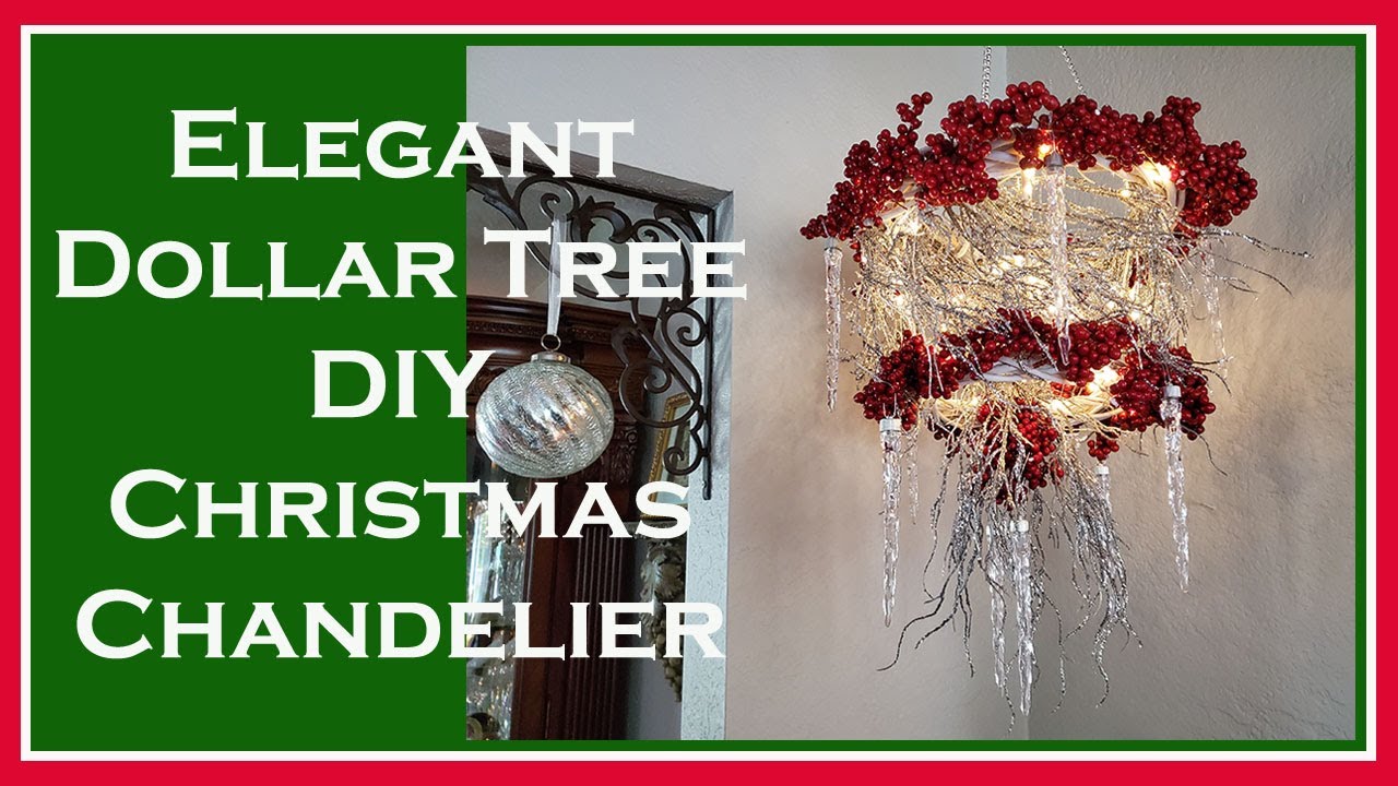 Christmas 2019 Dollar Tree DIY Chandelier - Glam Christmas Decor
