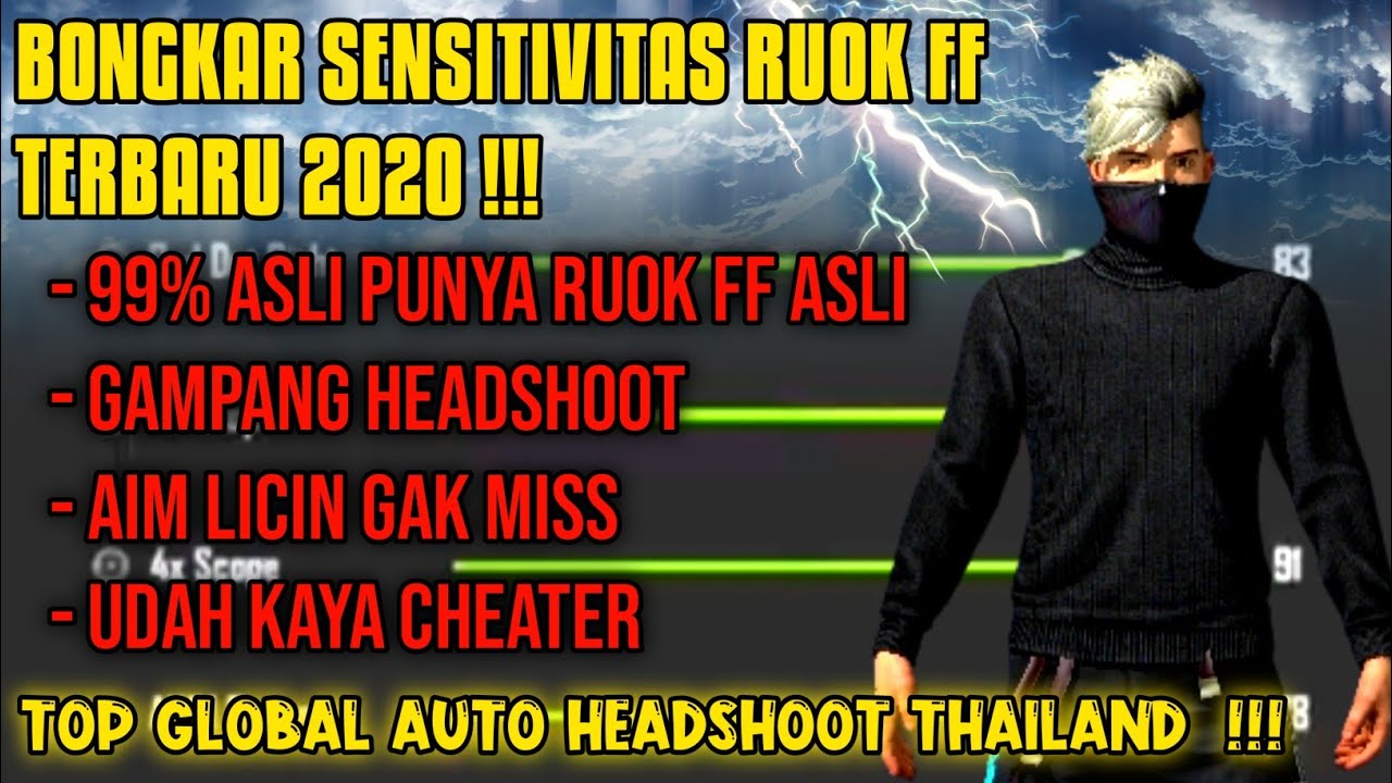 Bongkar Sensitivitas Ruok Ff Terbaru 2020⚡Settingan Top Global Auto