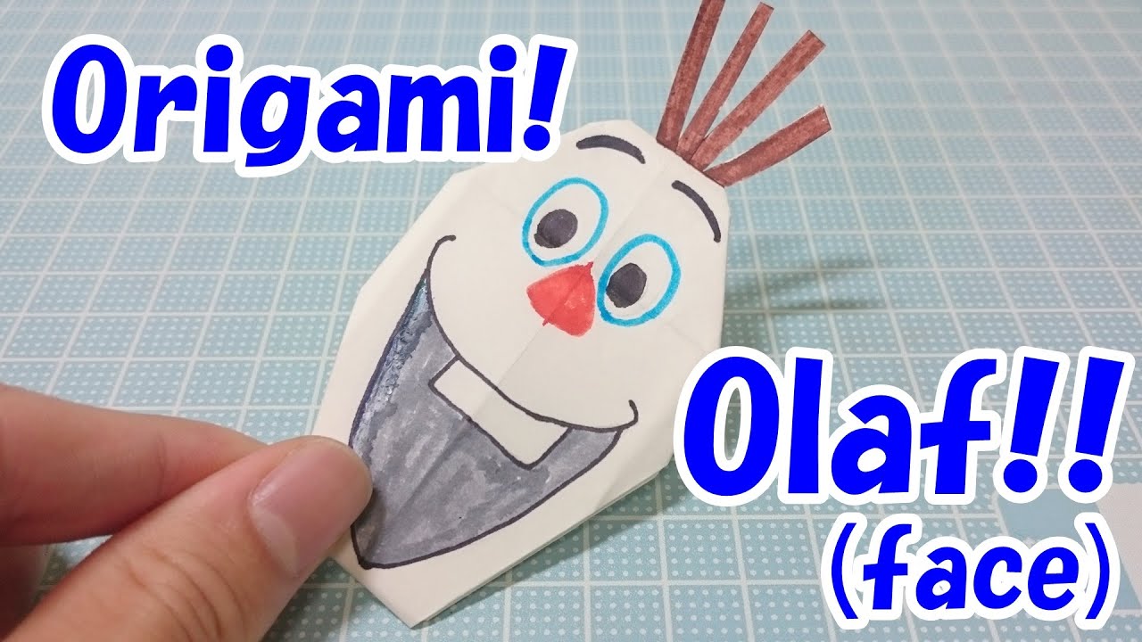 アナ雪 オラフ 折り紙 簡単な折り方 顔編 Frozen Olaf Origami Face Version Youtube