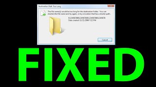 Destination Path Too Long  \ Delete or Move Any Folder Fix Tutorial