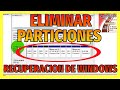 ❎❓ELIMINAR PARTICIONES DE RECUPERACIÓN  || ELIMINAR PARTICIONES DE DISCOS DUROS EN WINDOWS 10❌✅