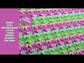 Front Post Herringbone Stitch 2 Row Repeat Crochet Pattern | LEFT HANDED CROCHET