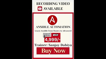 🔥Learn Ansible in Hindi | Complete Recording Available |Only ₹4,999 | Trainer Sanjay Dahiya #ansible