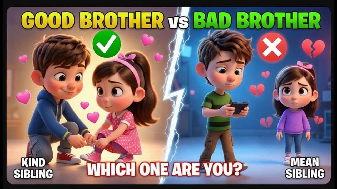 Good Brother vs Bad Brother | Kind sibling vs Mean Sibling: Sibling ...