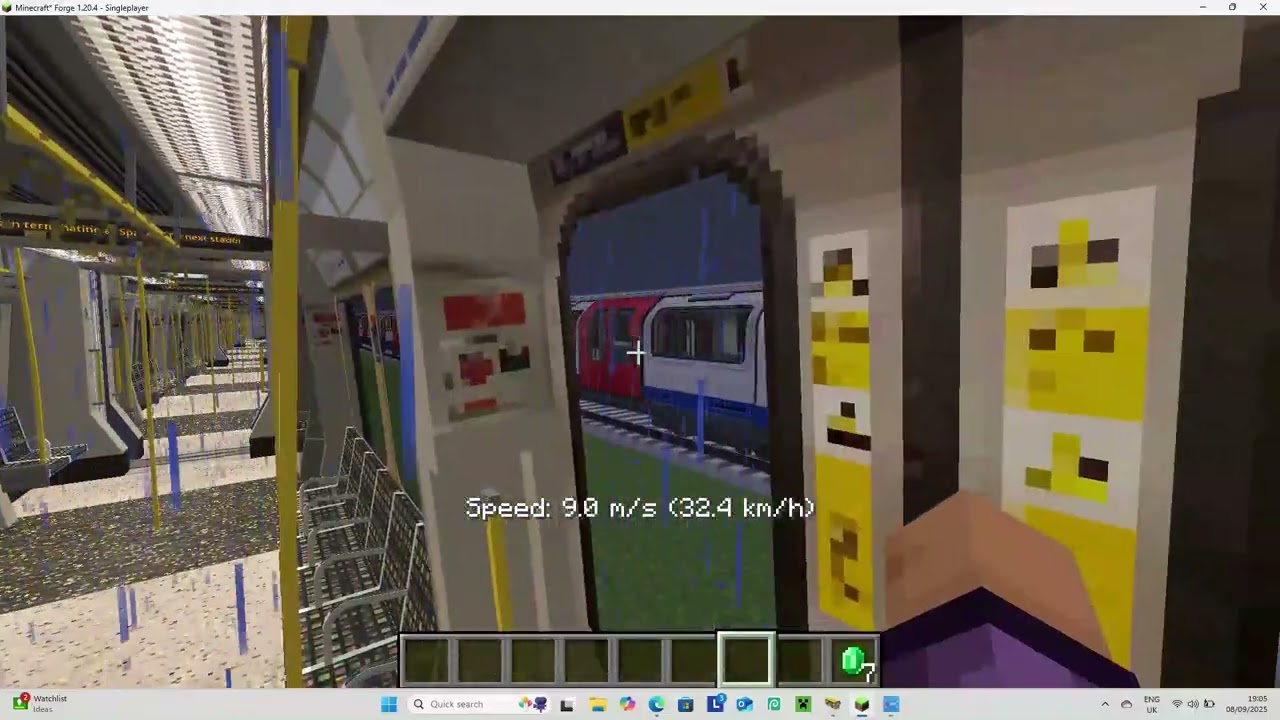 MINECRAFT: Riding The 2 train In The Spawn Subway Authority World From Sheperd's Bush - Spawn