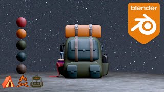 Blender Tutorial  - Modeling Camping Backpack 🎒  Free 3D Model