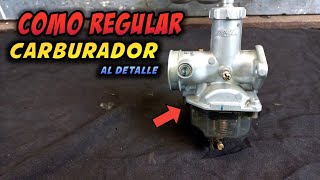 Como CARBURAR TU MOTO  regulación tornillo de aire /afinar carburador al detalle