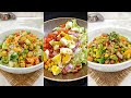 3 Different healthy &amp; high protein salad bowl for breakfast lunch or dinner