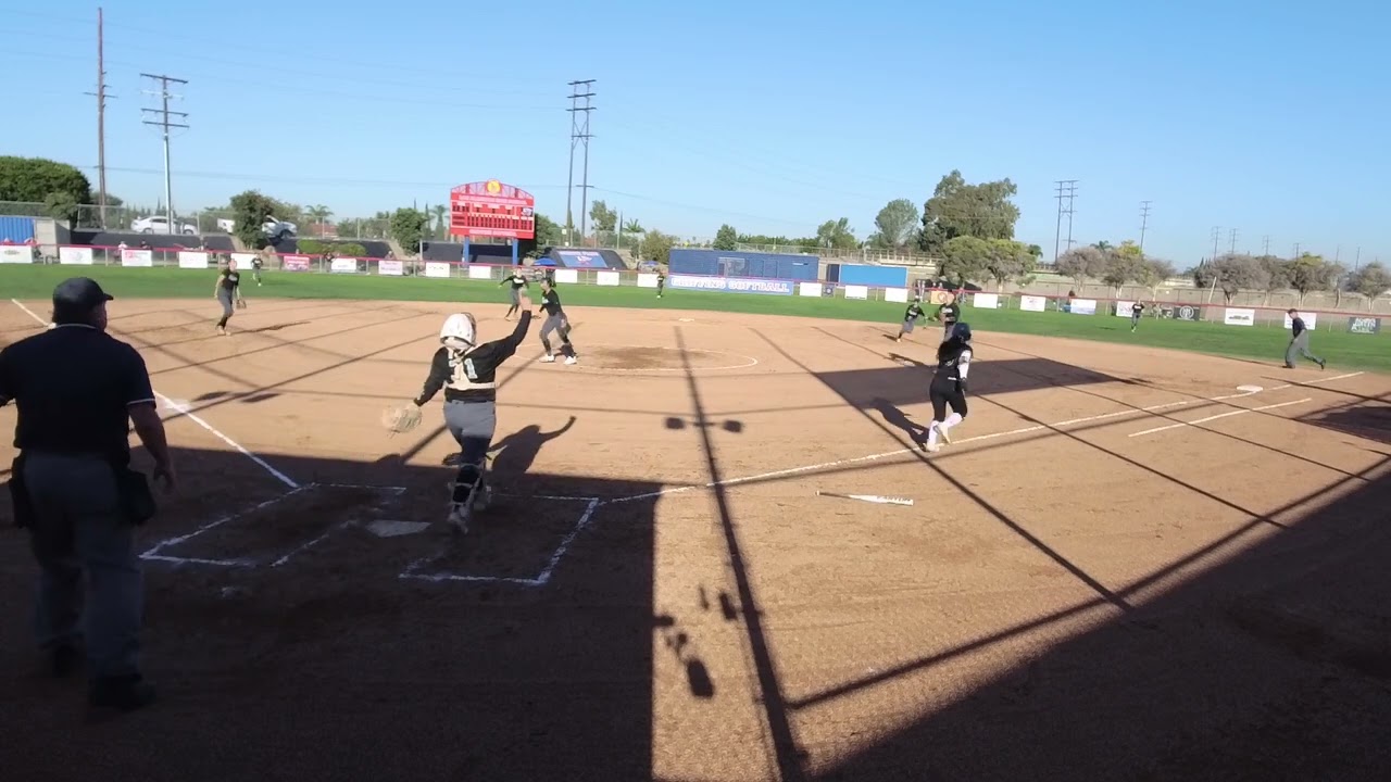 Amanda caught big pop fly over pitcher 11 12 22