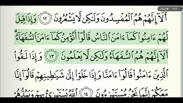 رقم الصفحة 3 الشيخ سعد الغامدي القرآن الكريم سورة البقرة