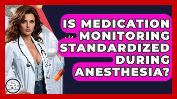 Is Medication Monitoring Standardized During Anesthesia? - The Operating Table