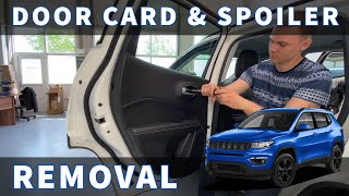 Jeep Compass Spoiler and Door panel removal