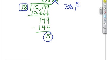 6th Math 1.1 Divide Multi-Digit Numbers--Example 2 change remainder to fraction