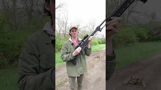 Video ends when bullet sets off bear trap #airgun #gun #shooting #shorts