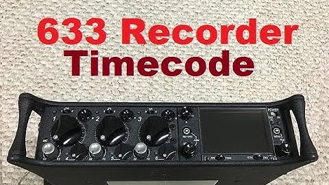 Film Collaboration Settings 633 Recorder Timecode