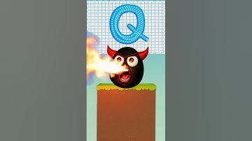 Fiery Egg and Letter Q #shorts #drawtosmash #gamingshorts #youtubeshorts#alphabet#asmr #games #funny