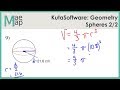 Volume of Spheres Quiz