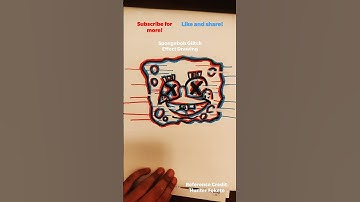 SpongeBob Glitch Effect Drawing  #HunterFekete #ZigPosterManMarkers #spongebob
