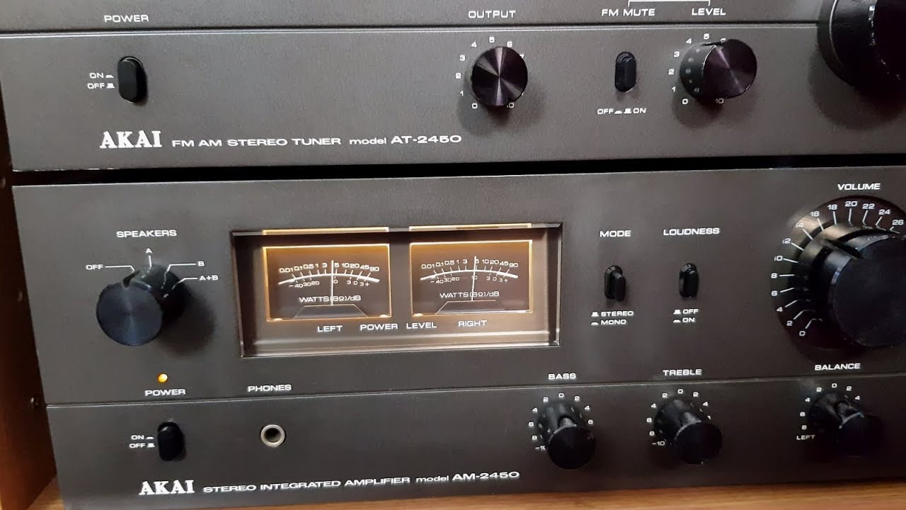 AKAI Amplifier AM-2450 & Technics Direct Drive Automatic Turntable