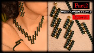 Macrame Tutorial | Easy Macrame  Bracelet | Macrame earrings | Macrame Jewelry Set for Beginners
