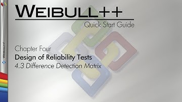 Weibull++ 8 Quick Start Guide Chapter 4.3: Difference Detection Matrix