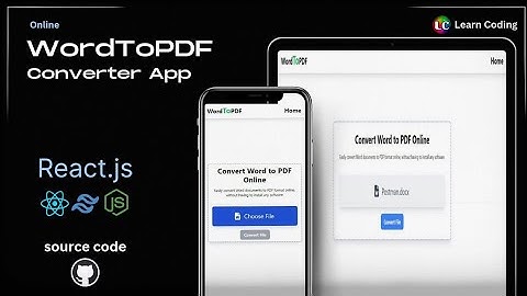 How to Build a Full Stack Word to PDF Converter App Using Node Js, Express Js & React Js | Like plz🙏