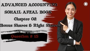 ADVANCED ACCOUNTING ADC/ BCOM PART 2 Chapter no 2 QUESTION 15
