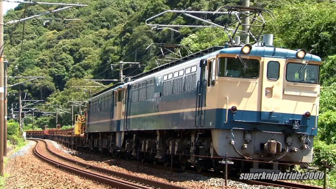 JR西日本 EF65 1124号機+EF65 1135号機(ムド)+チキ12B 向日町ロンチキ
