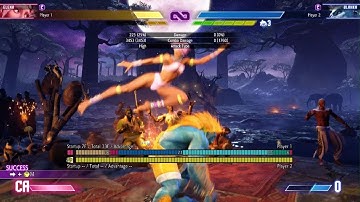 SF6 Elena Cross up SAFE jump setup Bait dp midscreen Street Fighter 6