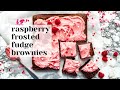 Valentine&#39;s Day Dessert: Raspberry Chocolate Brownies with Raspberry Buttercream!