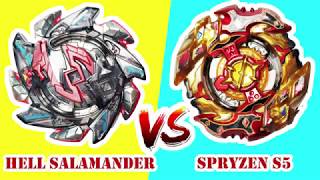 Beyblade Hell Salamander Vs Spryzen S5 Which Beyblade Will Win Today? Write In Comments