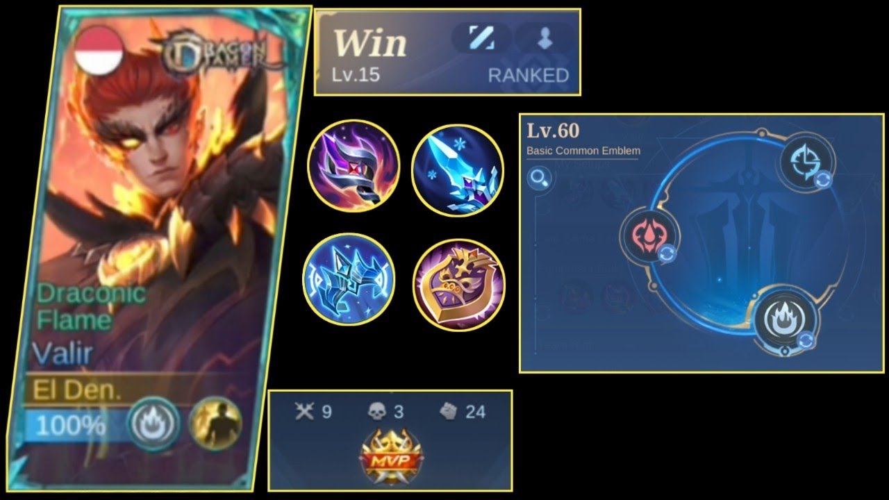 GAMEPLAY VALIR KDA 9-3-24, PAKE BUILD KOMBINASI INI, SEKALI SEMBUR MUSUH AUTO SEMAPUT