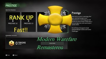 How to Rank up fast (Prestige In 1 Day) Modern Warfare Remastered