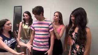 Cimorelli and Austin Mahone - Backstage of Mall of America