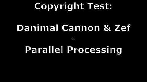 Danimal Cannon & Zef - Parallel Processing Copyright Test
