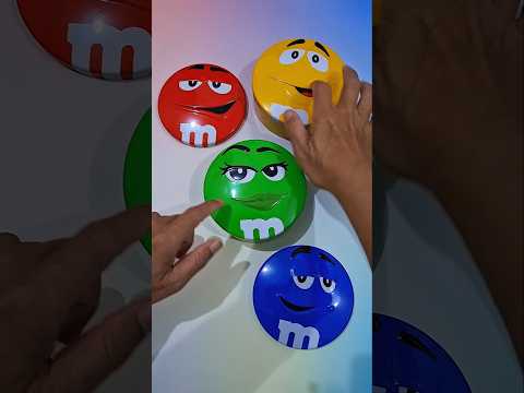 ASMR M&M’s Tins Opening | Satisfying Crinkle & Tapping #shorts #food #snacks #toys