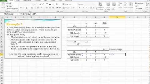 Solving a Linear Program using Excel